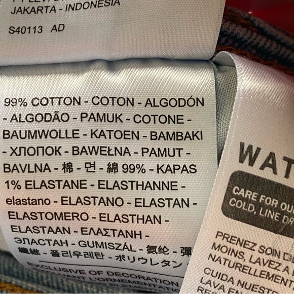 Levis Premium Wedgie Icon Straight Jeans Woman 31 Light Wash High Rise FLAW - Picture 10 of 16